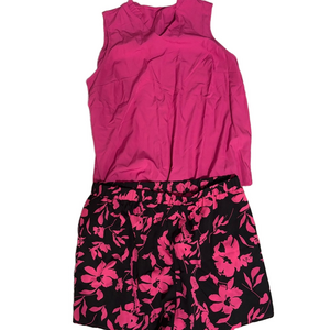 NWOT Shein 3XL Pink Sleeveless Top and Floral Shorts Set